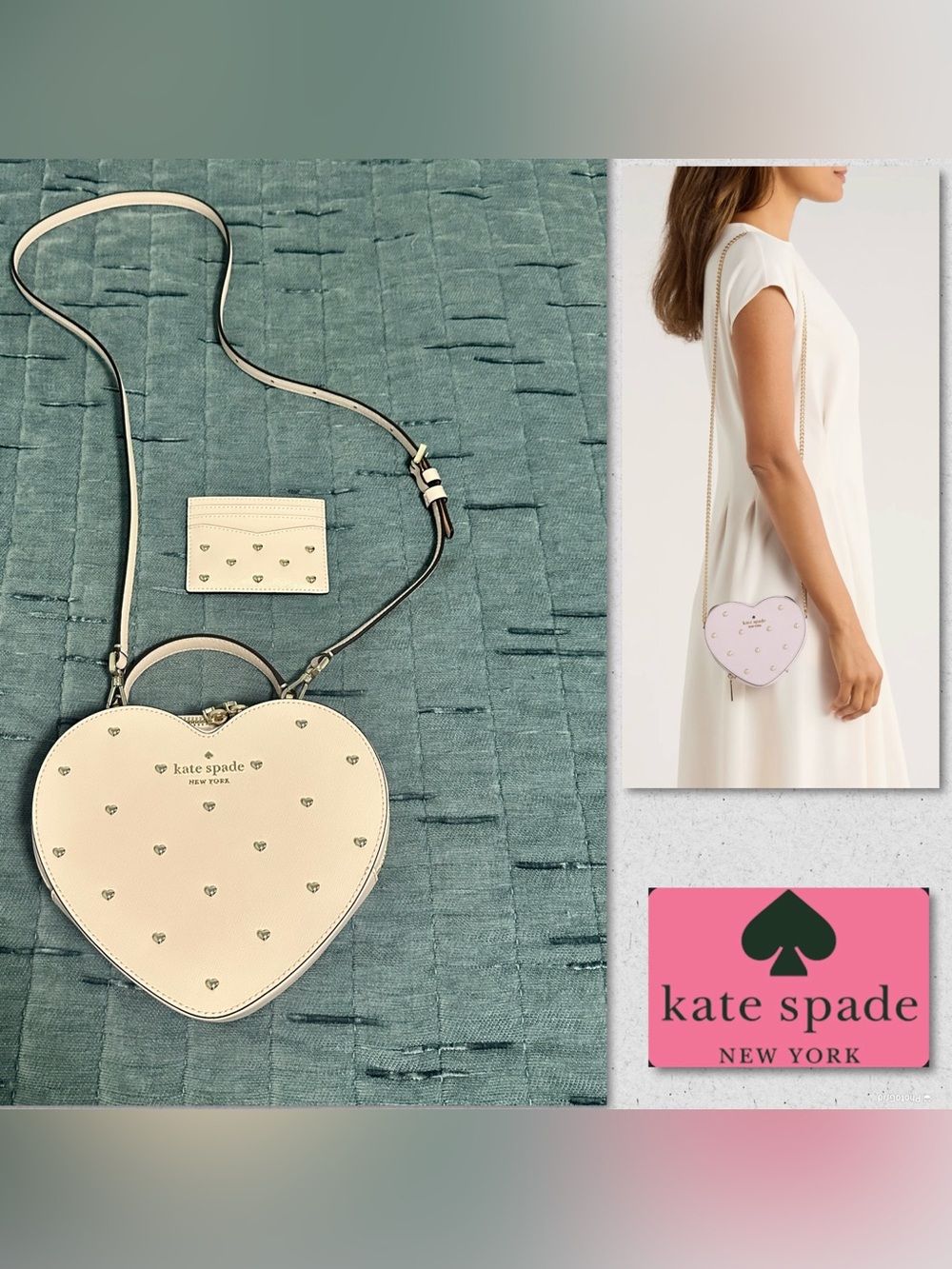 kate spade Heart Crossbody Bag w/ Card Wallet